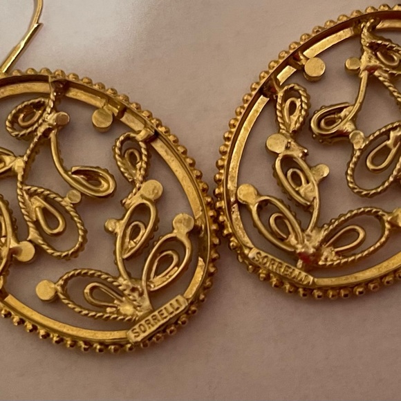 Sorrelli Statement Earrings - Lapis and Bright Gold Finish - Picture 5 of 5